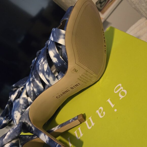 NIB Gianni Bini Abrianna Denim Blue MLT Stiletto Heels | Size 7 - Picture 9 of 9